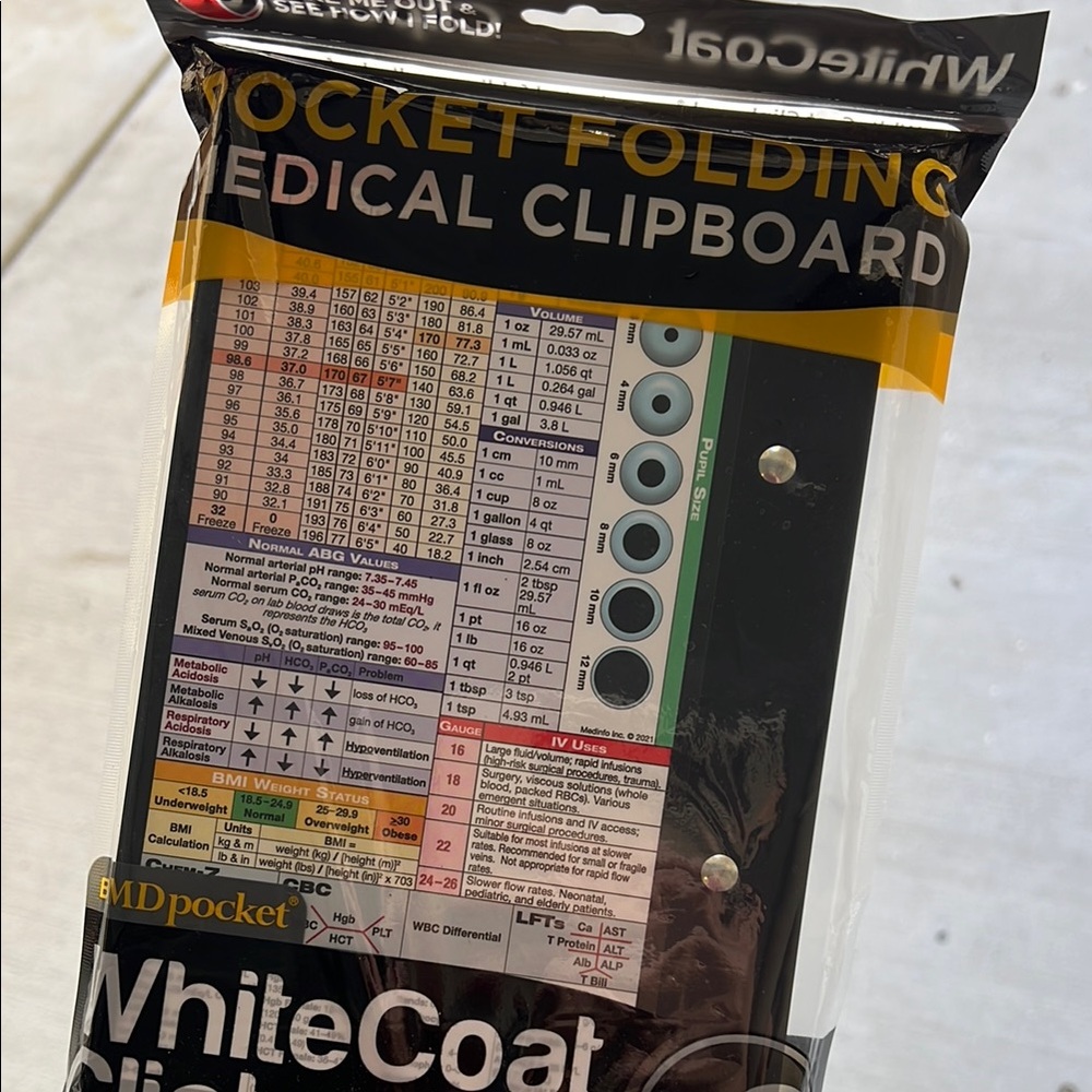 WhiteCoat Pocket Folding Medical Clipboard